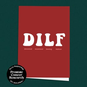 DILF Vatertagskarte, frecher Vatertag, Karte für Papa, Karte für Ihn, Einzigartig, Vatertag, unhöflich, freche Karte
