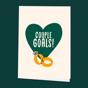 Doelen voor koppels! Trouwkaart, verlovingskaarten, ideeën voor huwelijkscadeaus, pas getrouwd stel, wenskaart, gefeliciteerd
