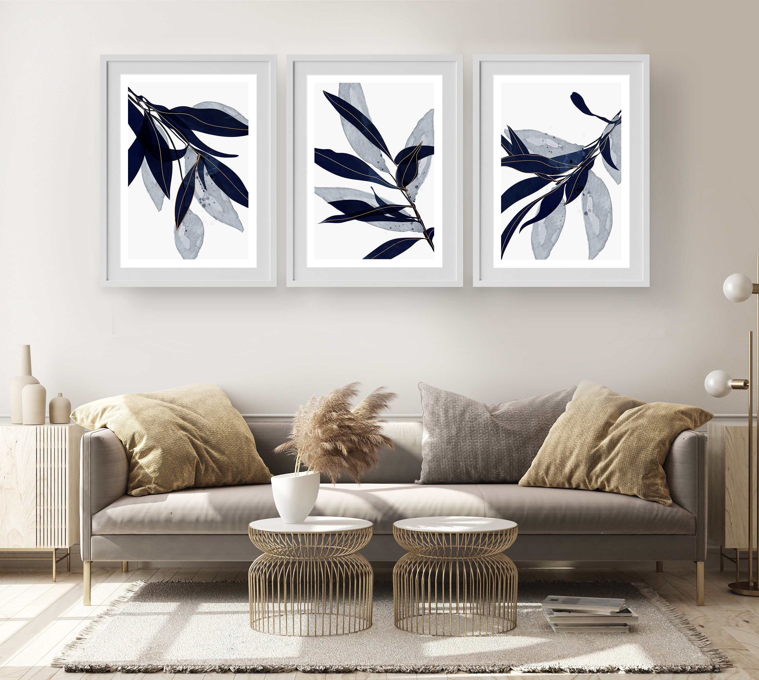 送料込み！GERARD'T HART 現代アート「青い風景」(^^) Amazon.com: Canvas Wall Art Decor Pictures Wall Decor Prints