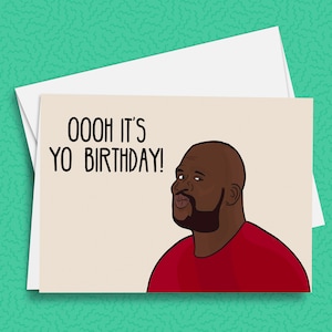 Shaq Shimmy Greeting Card | Funny Cards | Meme Cards | Shaquille O'Neal