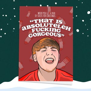 Cartão de Natal AngryGinge | YouTuber AngryGinge13 Meme absolutamente lindo, Ginge, FIFA, cartões engraçados, cartões para filho, para ele