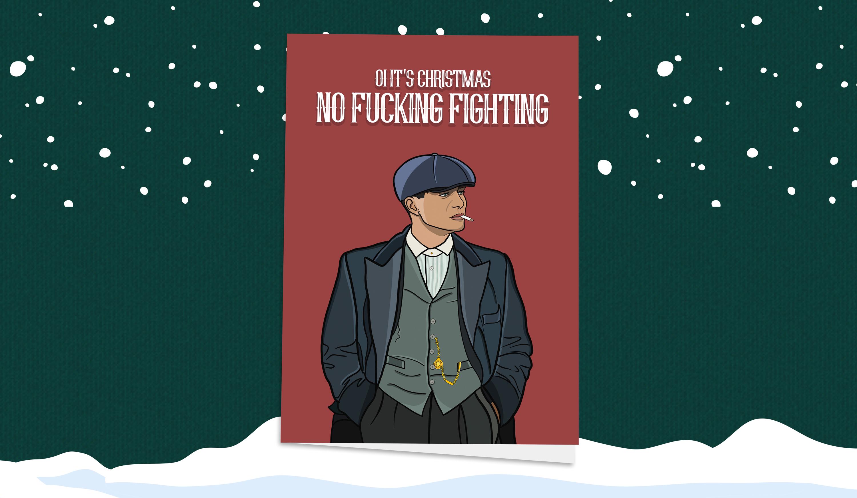 Peaky Blinders! Christmas Card, Peaky Blinders Christmas, Thomas Shelby Cards, Peaky Blinders Cards, Christmas, Tommy Shelby