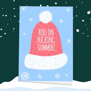 Vamos, Verão! Cartão de Natal, Cartão de Natal Rude, Natal Engraçado, Natal, Cartão de Natal, Cartão Festivo