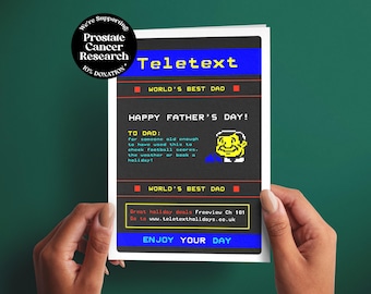 Best Dad Fathers Day Card, Best Dad Gift, Funny Dad Card, Retro Fathers Day Card, Unique for Dad