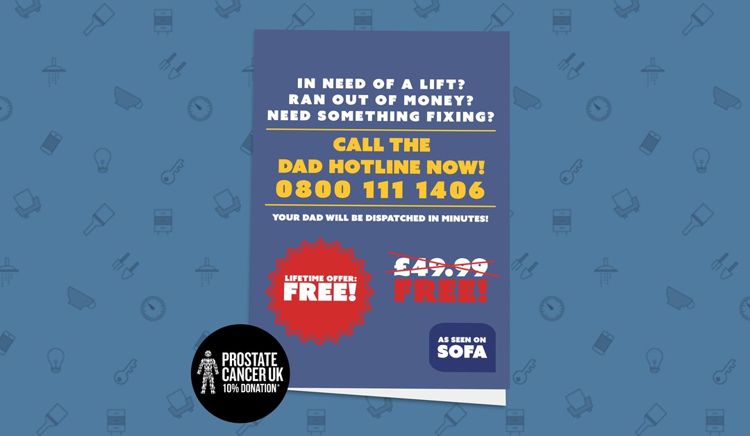 Dad Hotline Father's Day Card, Father's Day Mug, Card for Dad, Funny