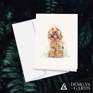Cockapoo Grußkarte | Cockapoo Karte | Cockapoo Kunst | Haustier Grußkarte | Für Hundeliebhaber