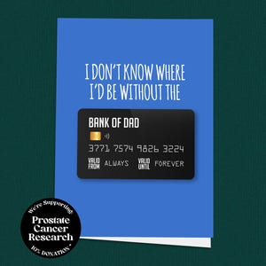 Bank of Dad Vatertag, Geld Dad Karte, witzig, Karte für Dad, Karte für Ihn, Unikat, Vatertag
