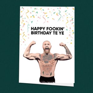 Cartão de felicitações de Conor McGregor | Cartão de aniversário do UFC | Cartão de Conor McGregor | Aniversário de Conner McGregor