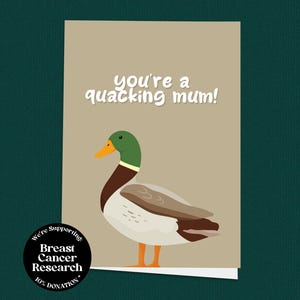Carte Vous êtes une maman charlatan, carte drôle de fête des mères, carte de jeu de mots canard, cadeau mignon pour maman