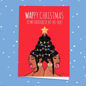 WAP Weihnachtshacke! WAPpy Weihnachten, Cardi B Karte, R & B Weihnachtsgeschenke, lustige Weihnachtskarte, Rude Karten, Weihnachten für Sie, Weihnachtsbaum