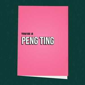 Peng Ting Valentijnsdagkaart, gedurfde stedelijke jargonkaart voor vriendin of vrouw, Caribische kaart