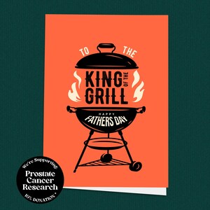 Carte de fête des pères King of the Grill, papa barbecue, carte pour papa, carte pour lui, unique, fête des pères, papa grill, papa chef