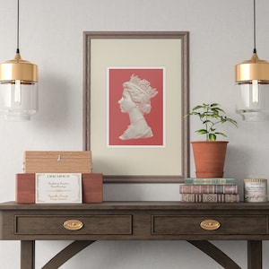 Königliche Stempel | Queen Elizabeth Print, England Print, Queen Print, Hausdrucke, Wandkunst, Kunstdrucke, Lounge, Wohnzimmerdrucke