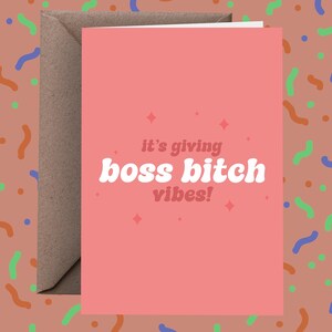 Funny New Job Card, Promotion Card, Boss Bitch Card, Congratulations Card, Gift for Her, Leaving Gift, Handmade Greeting Card imagem 5