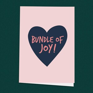 Bundel van vreugde! Nieuwe babykaart, Welcome To The World, meisje, jongen, schattige babykaart, sentimenteel