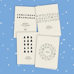 Elegante Weihnachtskarte, Multipack, John Louis, Weihnachtskarten, Kranz, Weihnachtsbäume, Weihnachtsstrümpfe, Zuckerstange, Kugeln