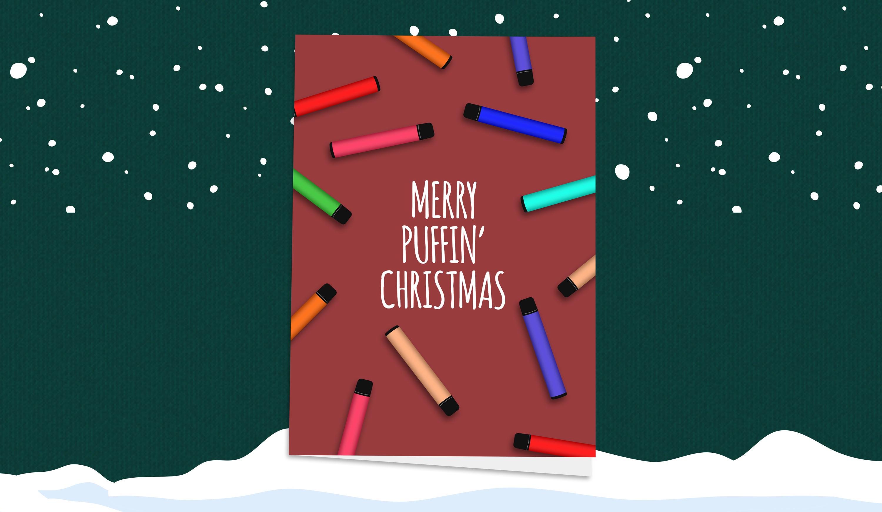 vape advent calendar Merry Puffin Christmas, Vape Christmas Card, Vape Christmas, Vape Card, Elf  Bar Card, Christmas Card, Merry Christmas, Vape Lover
