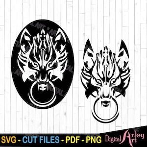 フェンリル SVG、オオカミのシルエット カット ファイル、デジタル アーカイブ、インスタント アーカイブ PNG