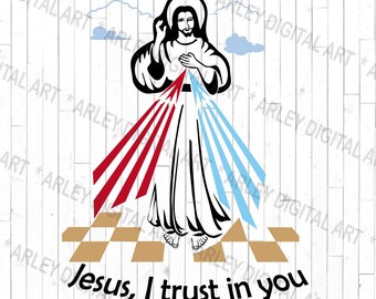 Divine Mercy, Jesus Christ SVG, I Trust in You, Lord Mercy, Holy