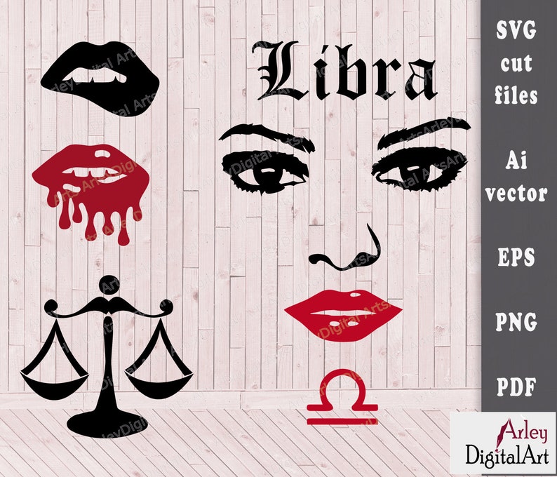 Download Libra SVG October birthday silhouette cut files mouth lips ...