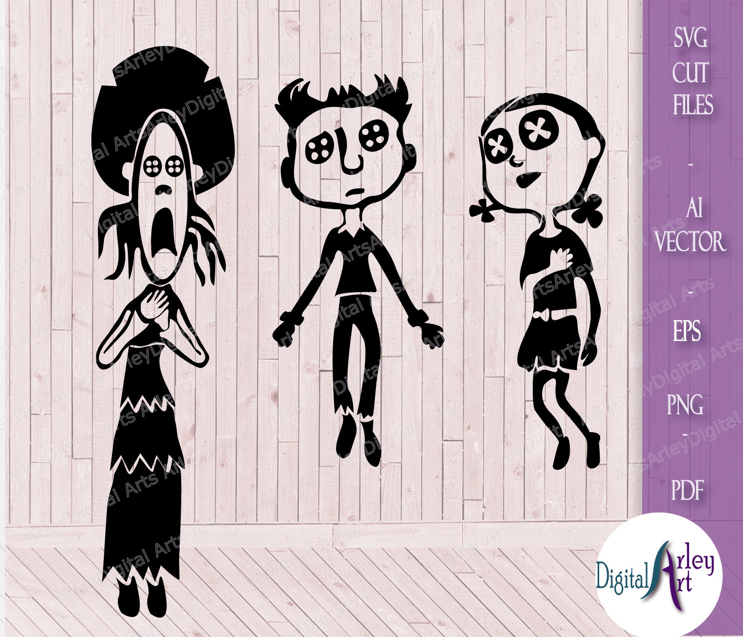 Coraline Ghost Children SVG For Silhouette Cut Files Coraline Etsy Espa a