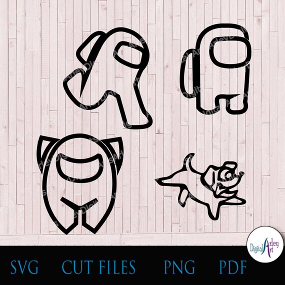 Download Among us bundle SVG Silhouette Cut Files png game | Etsy