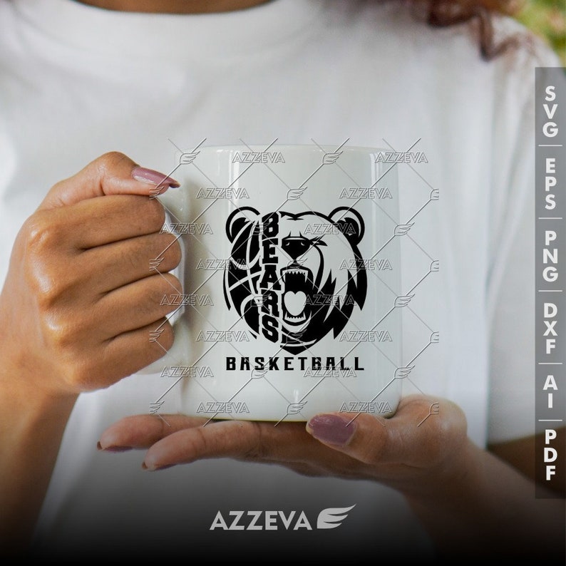 Bear Basketball Generic logo Design png, eps, ai, dxf, png, pdf, jpg and svg files for cricut,svg for shirts,sublimation png,mom svg image 3