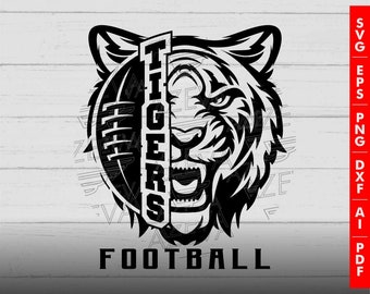 Tiger-Football-Design png, eps, ai, dxf, png, pdf, jpg and svg files for cricut,svg for shirts,sublimation png,mom svg