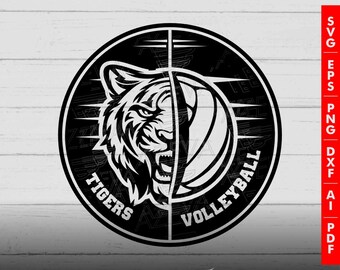 Digitala filer för volleyboll, sportmaskot, svg, png, jpg, ... - T-shirts, muggar, sublimering - Cricut, silhuett