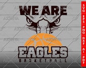 Eagles Basketball Logo Design: SVG PNG Files for Cricut