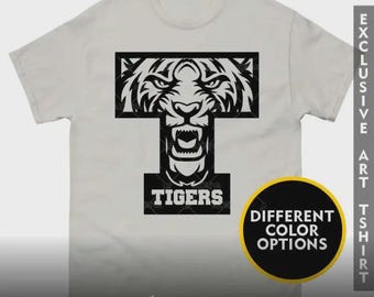 Tigers Mascot Unisex T-Shirt | School Spirit Team Tee | Tiger Graphic Shirt