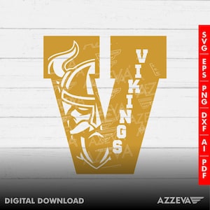 V 文字デザインのバイキング png、eps、ai、dxf、png、pdf、jpg、cricut 用の svg ファイル、シャツ用の svg、昇華 png、mom svg