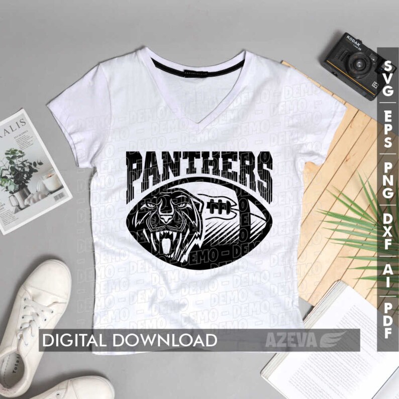 Panthers Football Svgmascot Ballpanthers Football T-shirt - Etsy