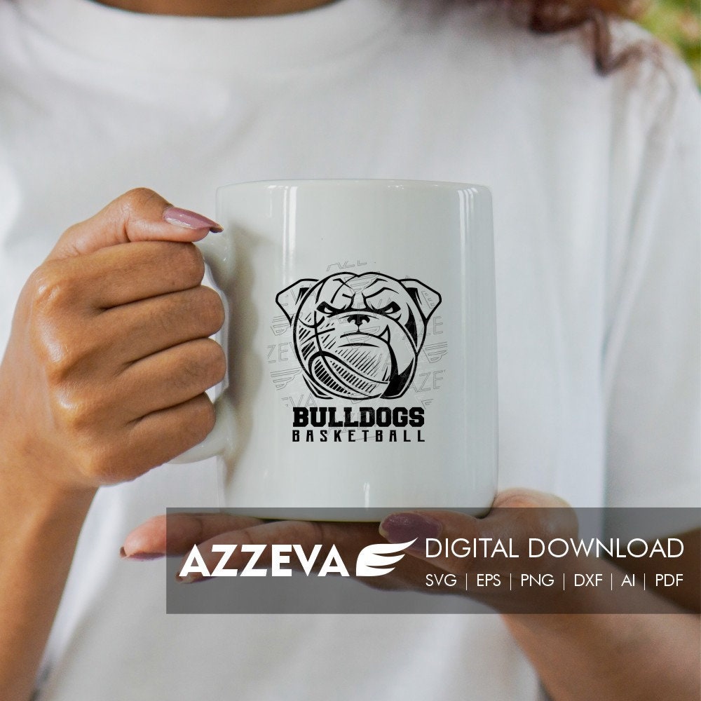 Bulldog Basketball SVG, Mascot Clipart, Sports Design (digital Download) -  Etsy Israel, image size:1000x1000