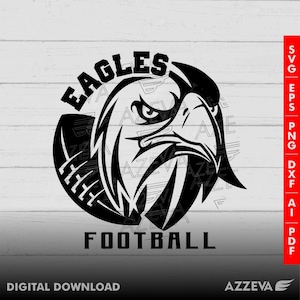 Eagle-Football-Design png、eps、ai、dxf、png、pdf、jpg、cricut用svgファイル、シャツ用svg、昇華png、mom svg