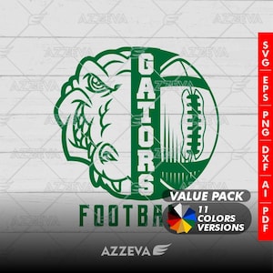 Gator Football Generic Design - Svg, Png, Ai, Pdf, Dxf, Eps, Jpg. DiY: Craft, Cricut, Sublimation. For tshirt, mugs and more