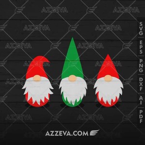 Christmas Gnomes SVG, Three Gnomes PNG Clipart, Cute Gnome Trio Design, for Cricut, Christmas Clipart, Cricut Cut File, Xmas Sublimation
