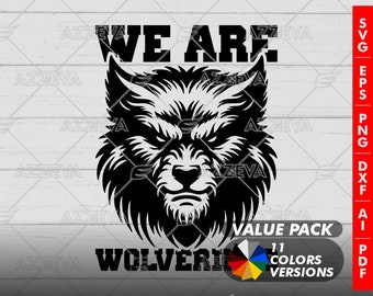 Wolverine Team Design - 11 Colors, SVG PNG Clipart (Digital Download)