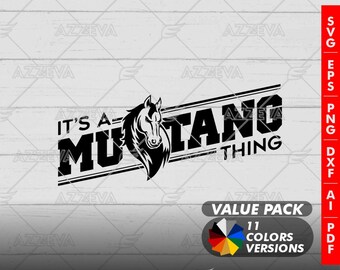 Mustang Thing Team SVG Design – 11 Colors (Digital Download)