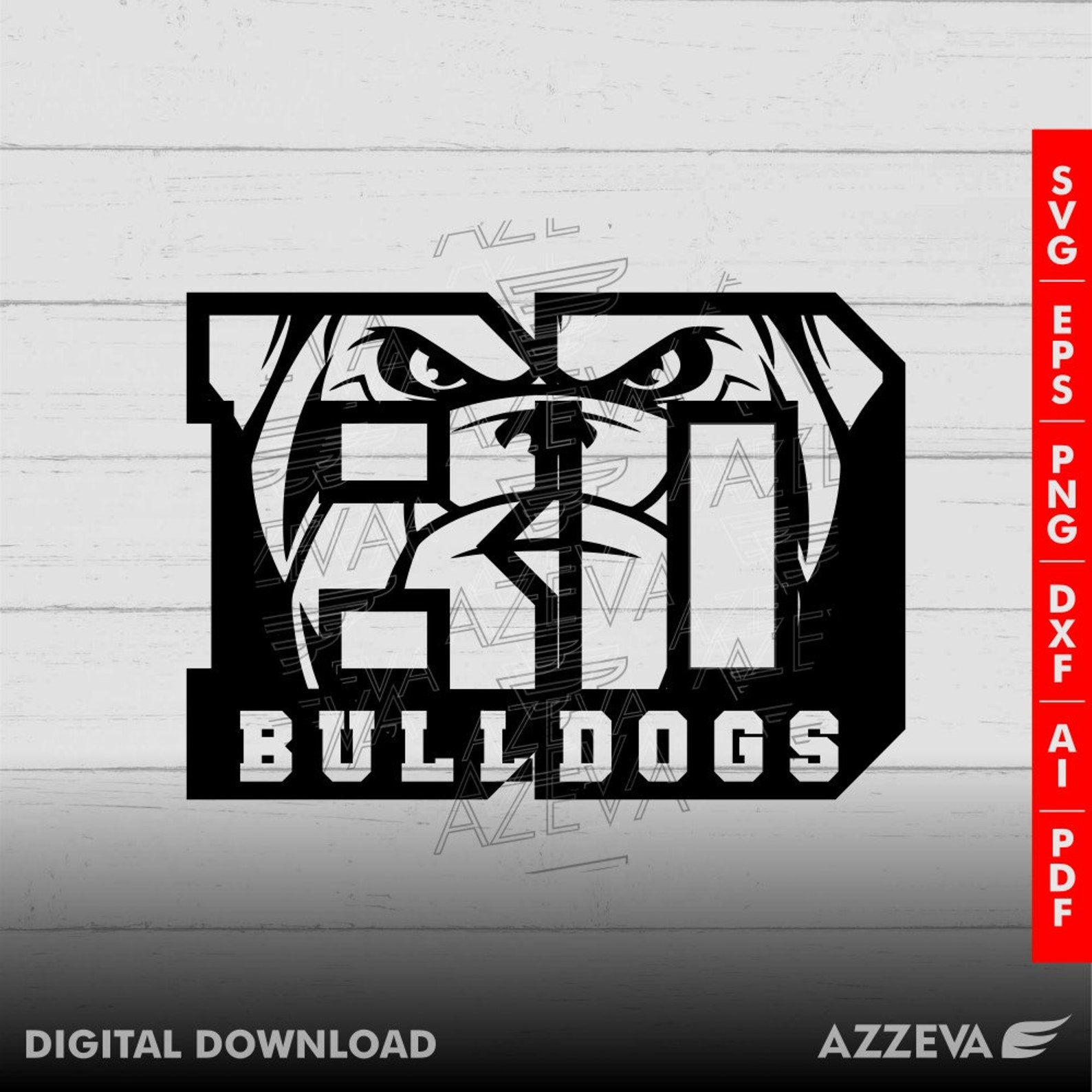 Bulldogs Lettering Bulldog Letters Design, SVG, PNG, EPS, Cricut, Sublimation (digital ...