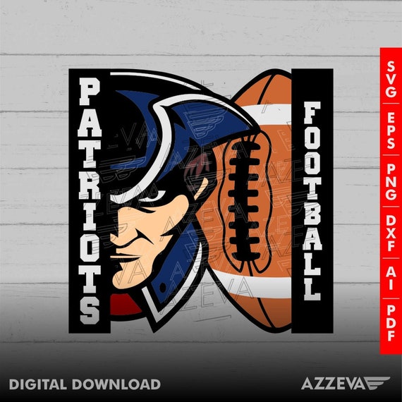 Patriots Football Design Png Eps Ai Dxf Png Pdf Jpg and - Etsy