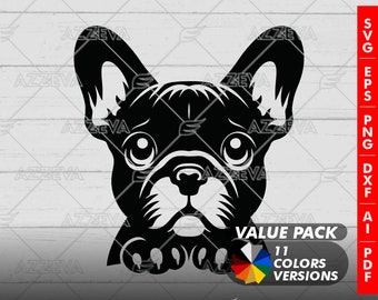 French Bulldog Pet Generic Design Color Bundle - 11 Colors in SVG, PNG and others Formats - Craft - Cricut - Sublimation - Pet