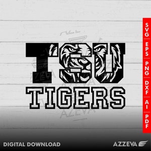 Tiger-in-TSU-Letters-Design png, eps, ai, dxf, png, pdf, jpg e svg arquivos para cricut,svg para camisas,sublimação png,mom svg