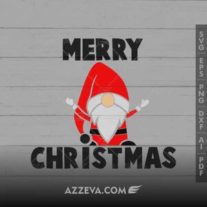 Merry Christmas Gnome SVG, Christmas Gnome PNG, Cute Holiday Clipart, for Cricut and Sublimation, Christmas Clipart, Cricut Cut File