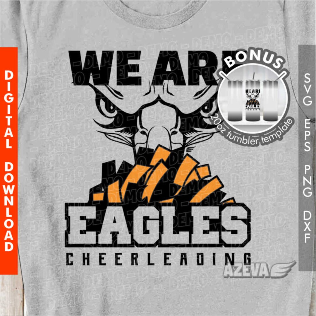 Eagles Svg Eps Png Dxf Tumbler Jpg bonus Cheerleading - Etsy