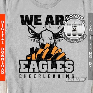 Eagles svg, eps, png, dxf + tumbler jpg (bonus) Cheerleading, Sport Collection &quot;We are&quot; (100884)