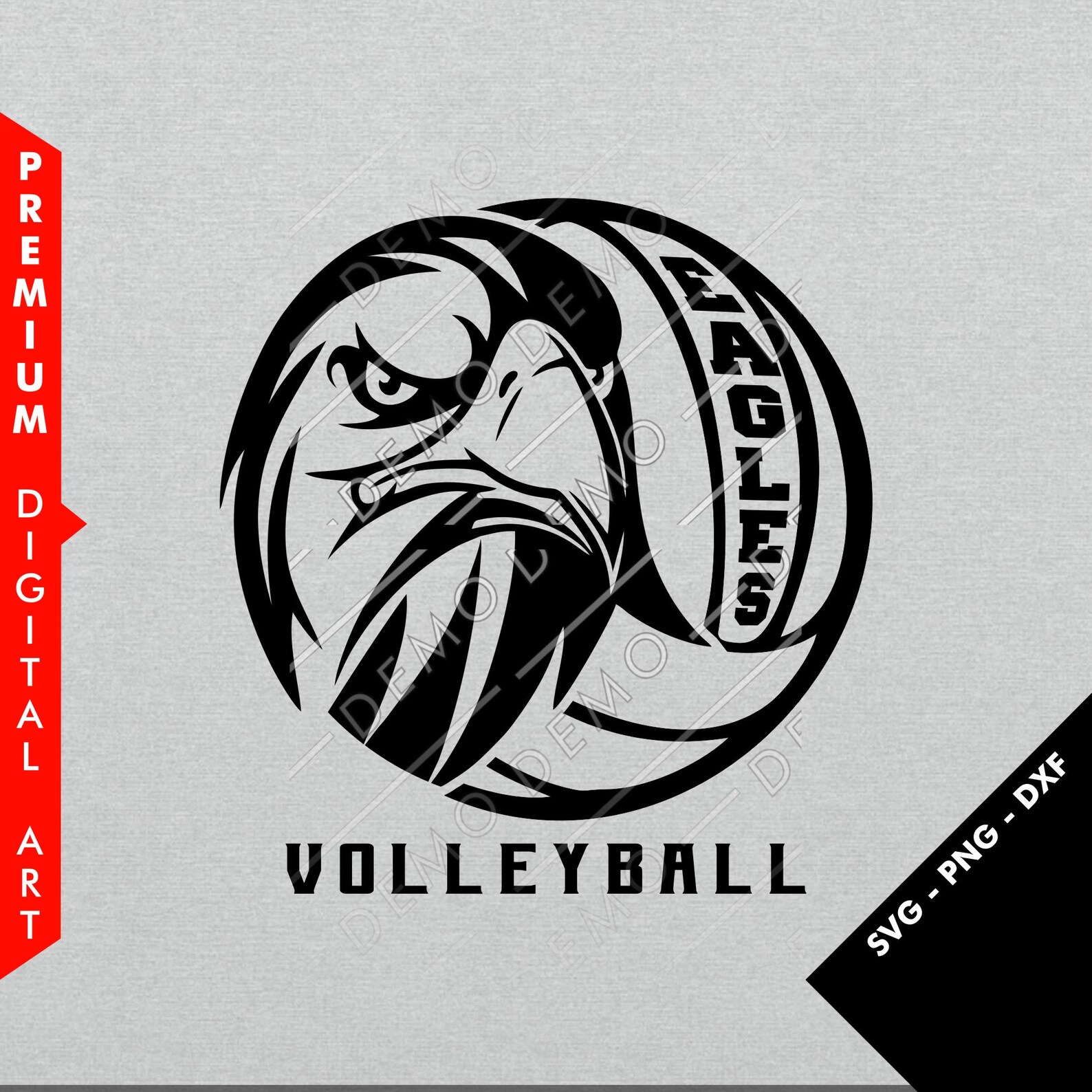 Eagles Volleyball Design archivos SVG PNG y DXF 10174 Etsy