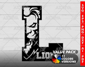 Lions Logo SVG Bundle - Files for Shirts and Crafts