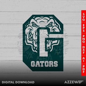 Gators in G Letter Design png, eps, ai, dxf, png, pdf, jpg and svg files for cricut,svg for shirts,sublimation png,mom svg