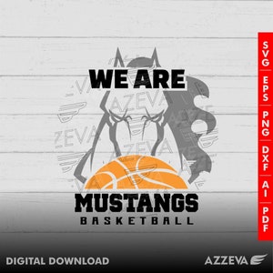 マスタング バスケットボール デザイン png、eps、ai、dxf、png、pdf、jpg、cricut 用 svg ファイル、シャツ用 svg、昇華 png、mom svg